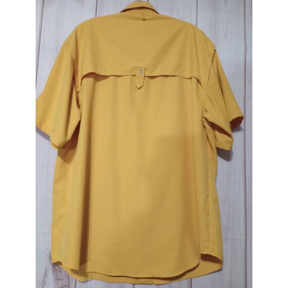 Reel Legends Shirt Men's Large Button Front Short Sleeve Vented - Picture 2 of 6